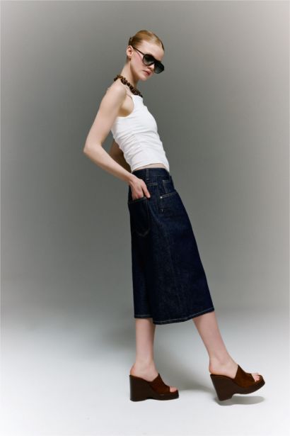 High Waist Bermuda Shorts