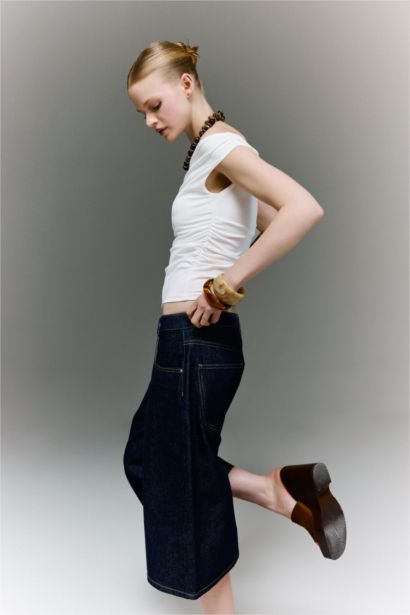 High Waist Bermuda Shorts