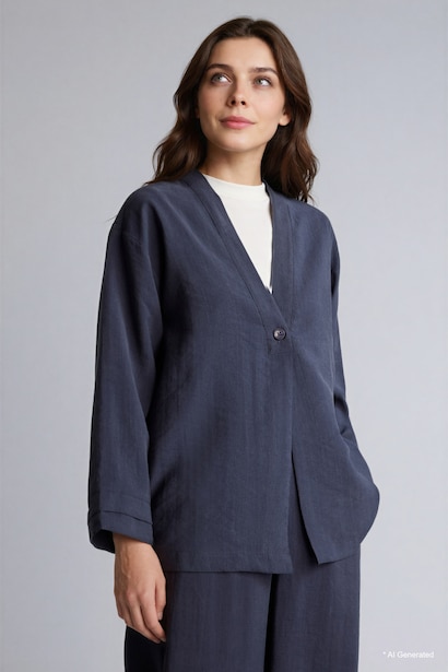 Regular Fit Modal Kimono