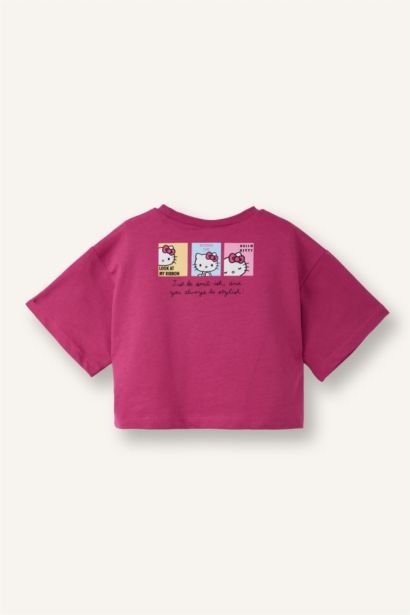 Oversize Fit Hello Kitty Licensed Short Sleeve T-Shirt