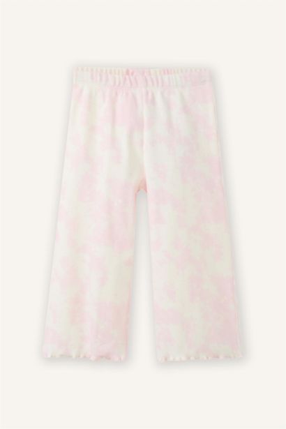 بنطرون بيبي بناتي تاي داي مضلع برجل واسع