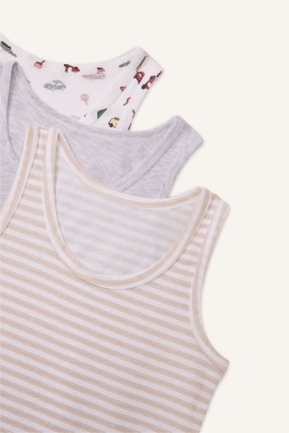 Araç Baskılı 3'lü Atlet Erkek Çocuk