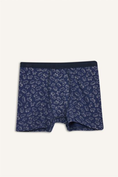 Hayvan Desenli Penye 3'lü Boxer Erkek Çocuk