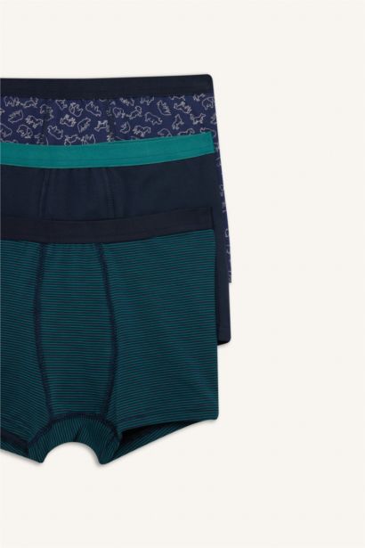 Hayvan Desenli Penye 3'lü Boxer Erkek Çocuk