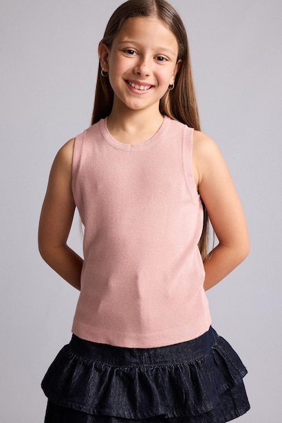 Girl Regular Fit Ribana Tank Top