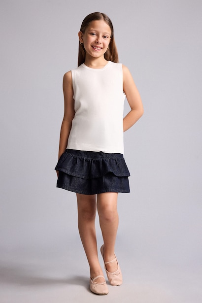 Girl Regular Fit Ribana Tank Top