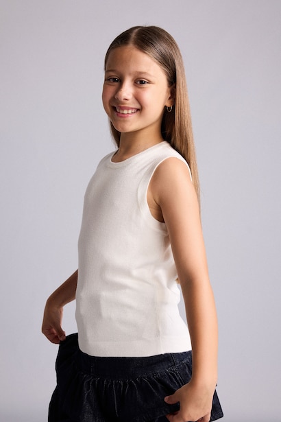 Girl Regular Fit Ribana Tank Top