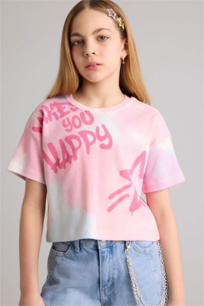 Girl Patterned Ribbed T-Shirt