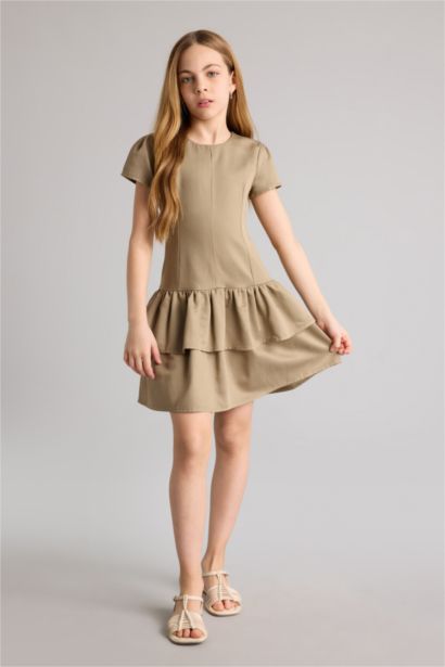 فستان بناتي جبردين قصة عادية