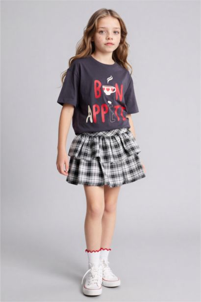 Girl Flanel Regular Fit Skirt
