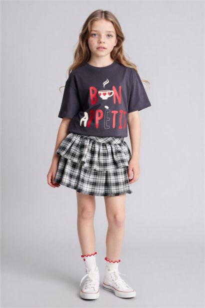 Girl Flanel Regular Fit Skirt