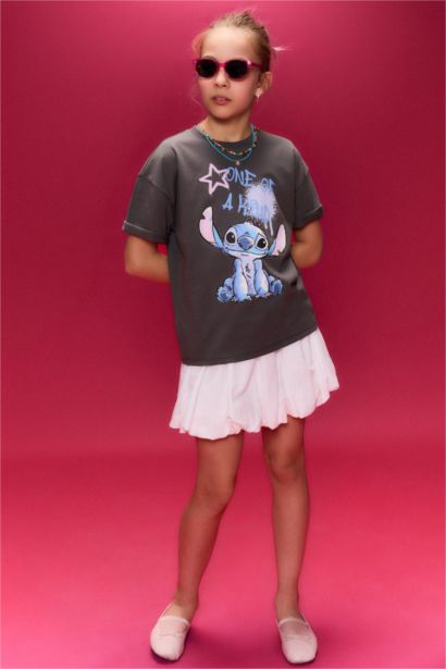 تيشيرت بناتي نص ردن قصة مريحة من ليلو وستيتش