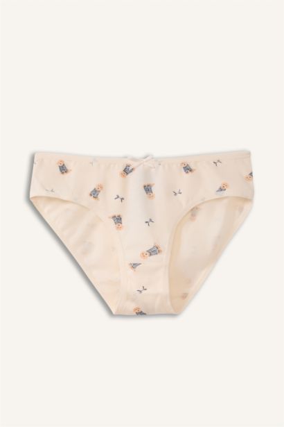 Baskılı Penye 3'lü Slip Külot Kız Çocuk