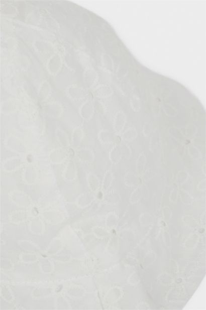 Nakışlı Pamuklu Bucket Şapka Kız Bebek