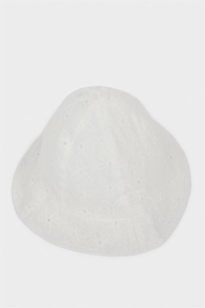 Nakışlı Pamuklu Bucket Şapka Kız Bebek