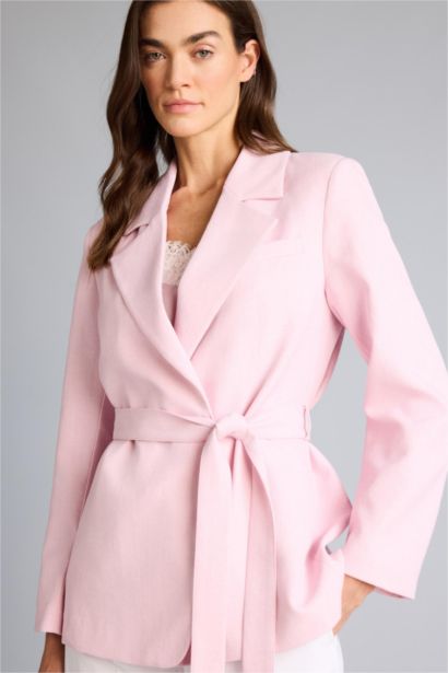 Regular Fıt Kuşaklı Blazer Ceket