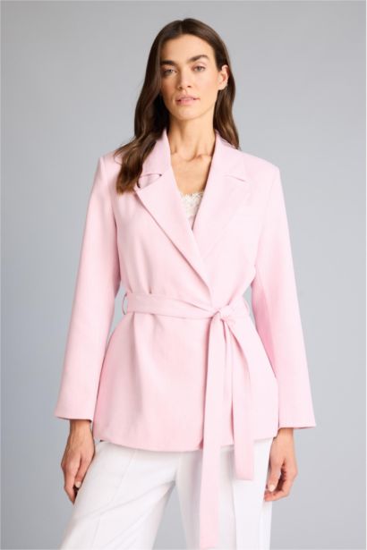 Regular Fıt Kuşaklı Blazer Ceket