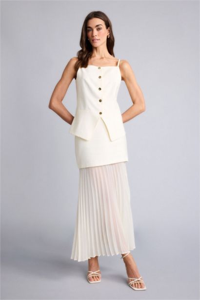 Юбка со средней талией из шифона для женщин