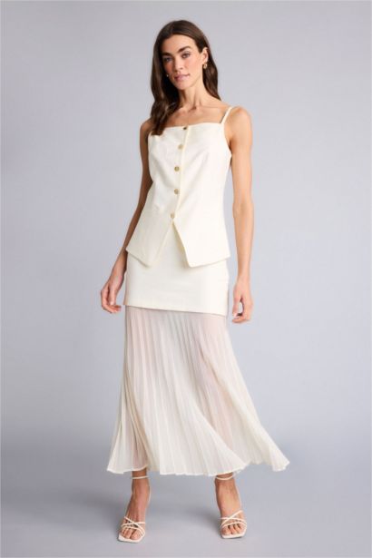 Юбка со средней талией из шифона для женщин