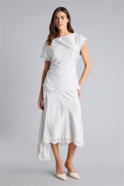 A Kesim Normal Bel Midi Etek