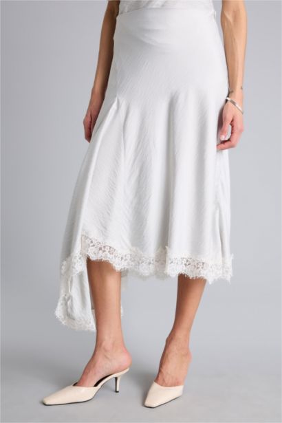 A Kesim Normal Bel Midi Etek