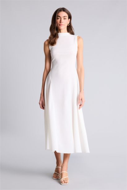 Relax Fıt Bürümcük Midi Elbise