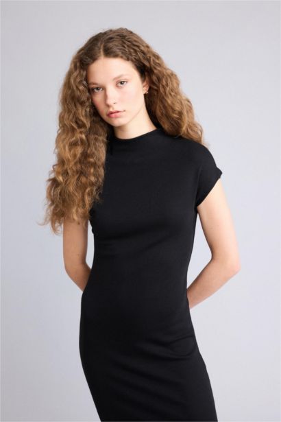 Bodycon Vücudu Saran Modal Maxi Elbise