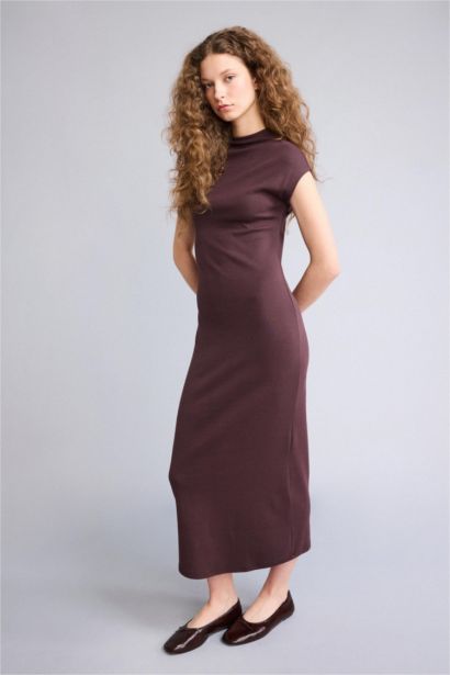 Bodycon Vücudu Saran Modal Maxi Elbise