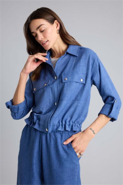 Regular Fit Shirt Collar Blazer