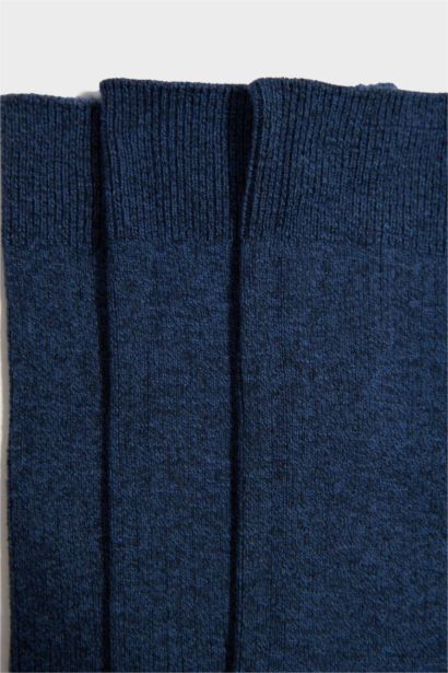 Erkek 3'lü Pamuk Akrilik Uzun Çorap