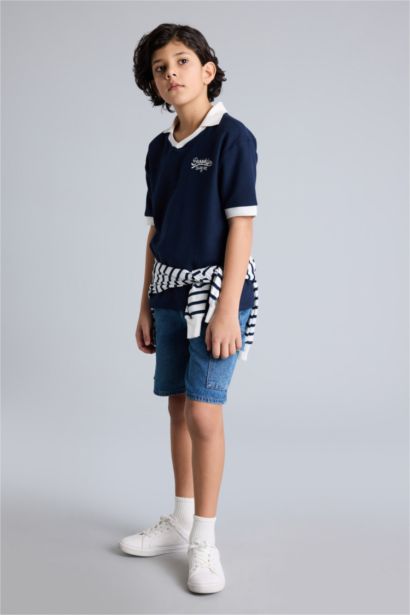 تيشيرت بولو ولادي نص ردن بياخة عالية