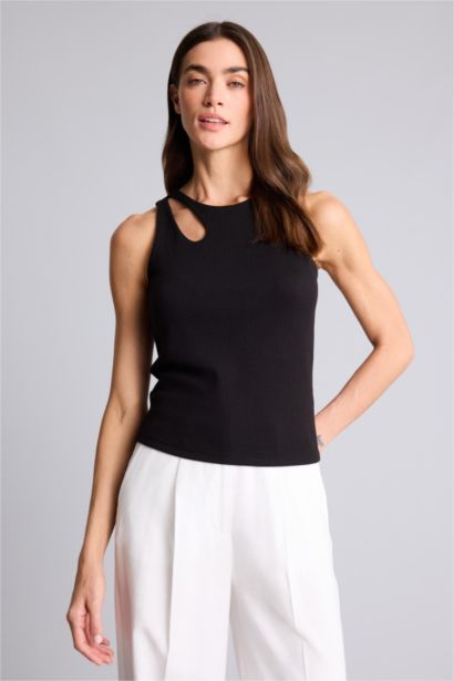 Débardeur Coupe slim raccourcie Col Rond