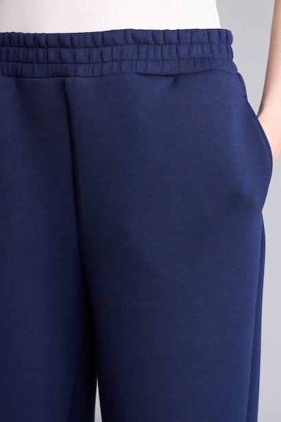 Relax Fit Wide Leg Scuba Fabric Sweatpants