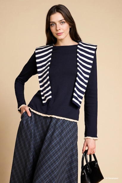 Slim Fit Long Sleeve Blouse