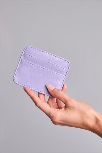 Woman Faux Leather Business Card Wallet