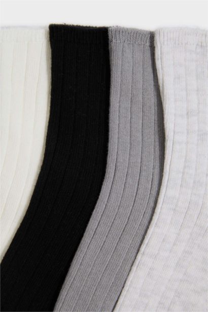 Kadın Rahat Lastikli 5'li Pamuklu Soket Çorap