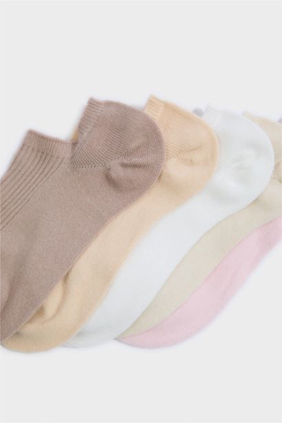Kadın Rahat Lastikli 5'li Pamuklu Sneaker Çorap