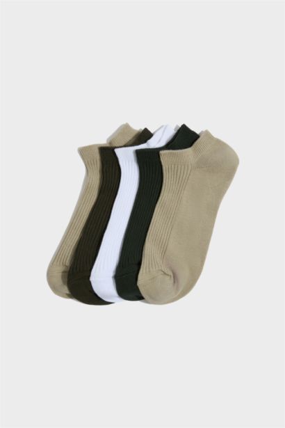 Kadın Rahat Lastikli 5'li Pamuklu Patik Çorap