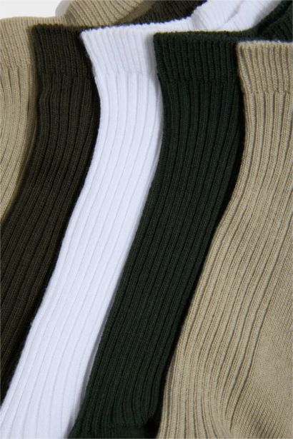 Kadın Rahat Lastikli 5'li Pamuklu Patik Çorap