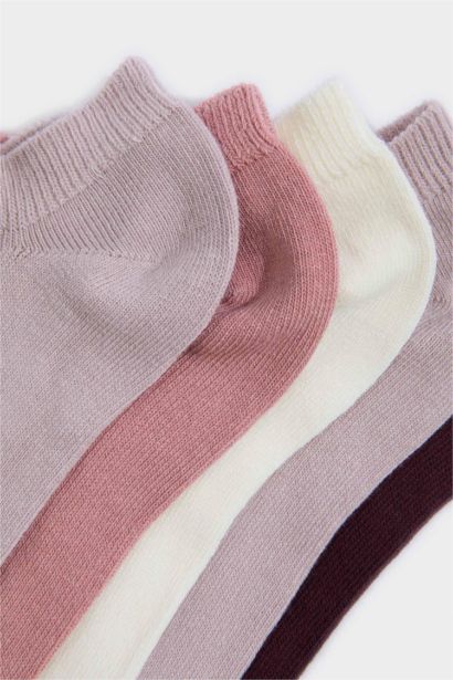 Kadın Rahat Lastikli 5'li Pamuklu Patik Çorap