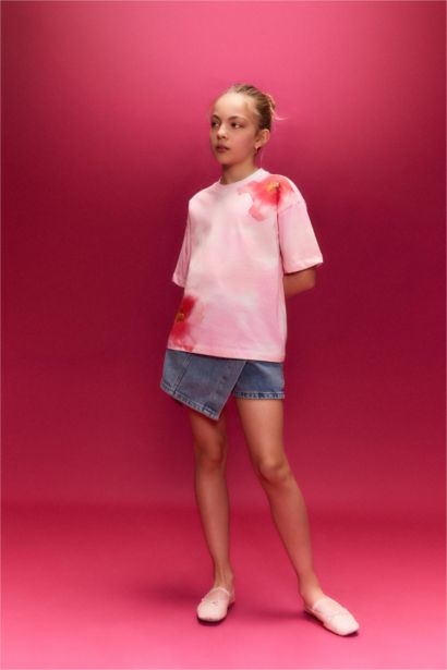 Girl Floral Oversize T-Shirt