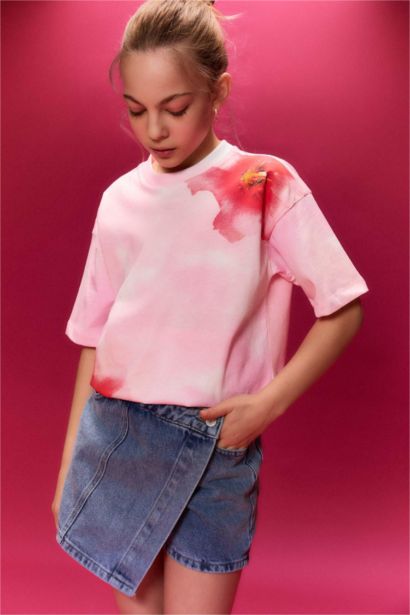 Girl Floral Oversize T-Shirt