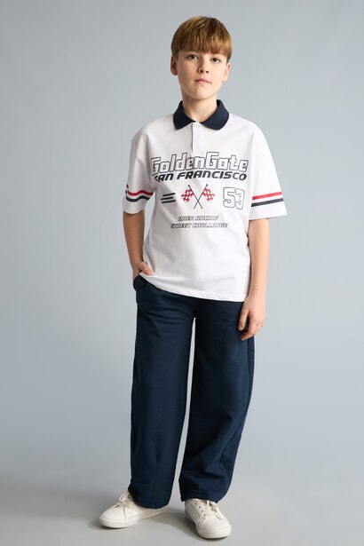 Regular Fıt Sweatshirt Kumaşı Pantolon Erkek Çocuk