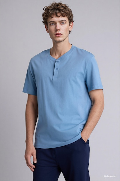 Ensemble Pyjama en piqué à manches courtes Coupe régulière