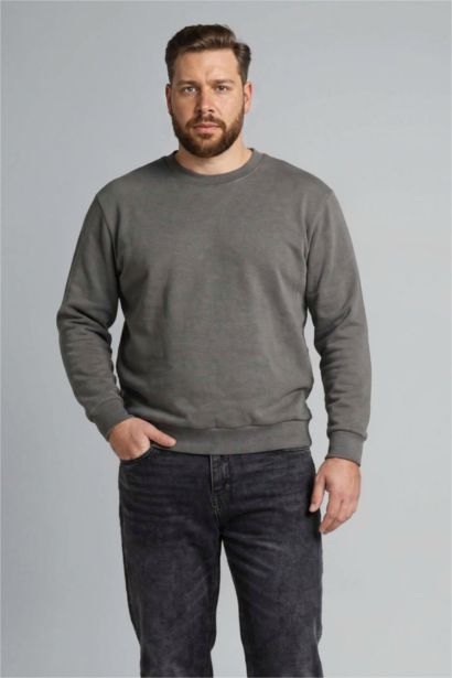 سويت شيرت اوفر سايز بيكيه برقبة مستديرة