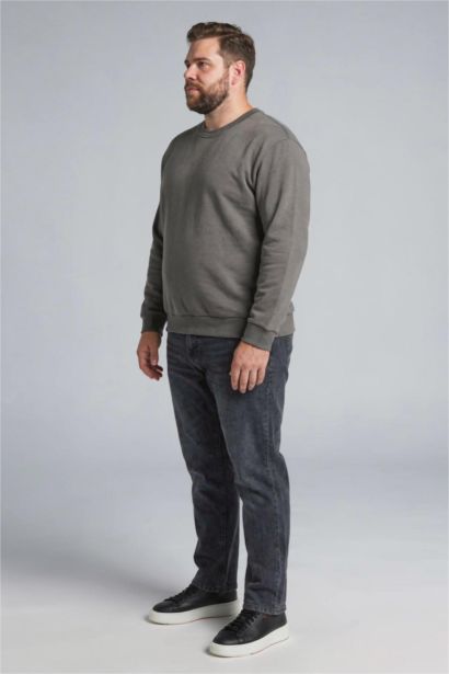 سويت شيرت اوفر سايز بيكيه برقبة مستديرة