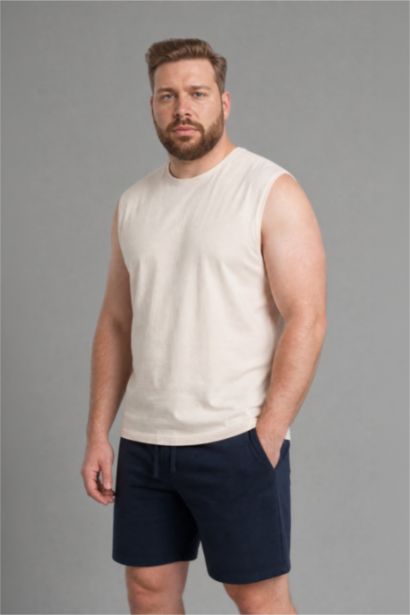 Boxy Fit Crew Neck Sleeveless Tank Top