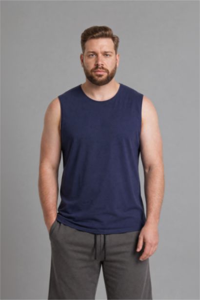 Boxy Fit Crew Neck Sleeveless Tank Top