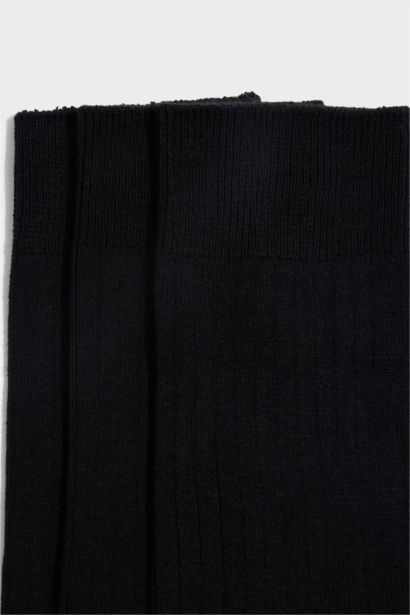 Erkek 3'lü Pamuk Akrilik Uzun Çorap