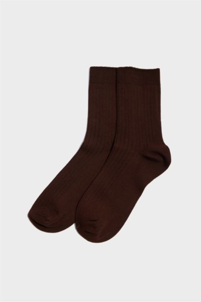 Kadın 3'lü Pamuk Akrilik Uzun Çorap